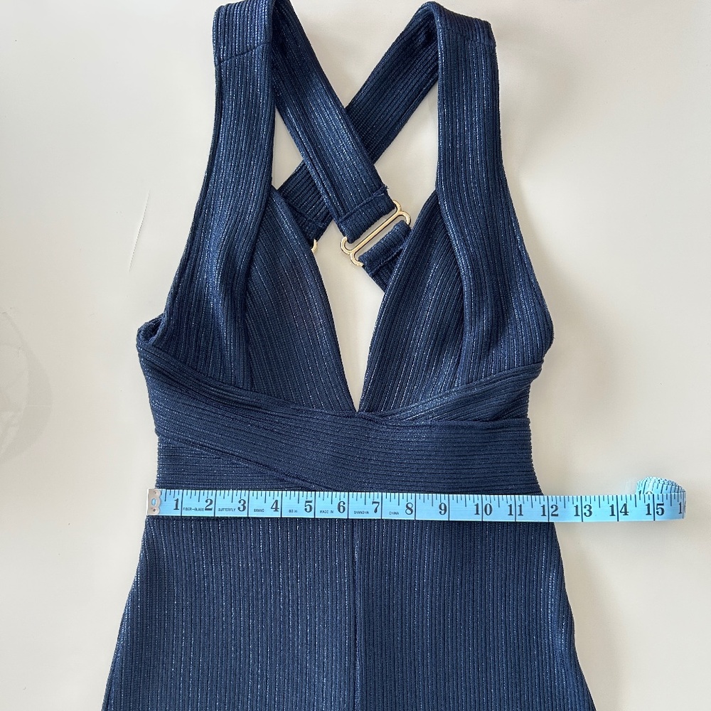Free People Wide Leg Blue Jumpsuit in Blue - Picture 8 of 8